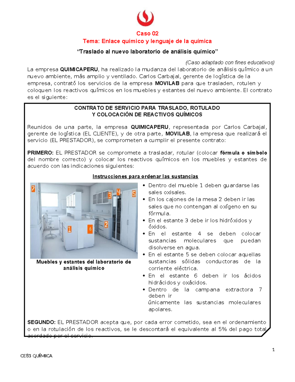 CE83 S02 Caso 2: Análisis del Traslado y Rotulación de Reactivos ...