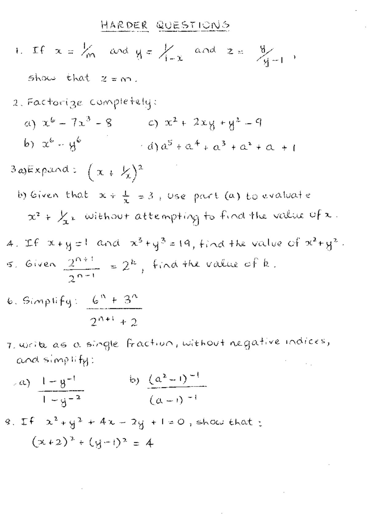 2025 Algebraic Quiz WA: Challenging Problems and Solutions - Studocu