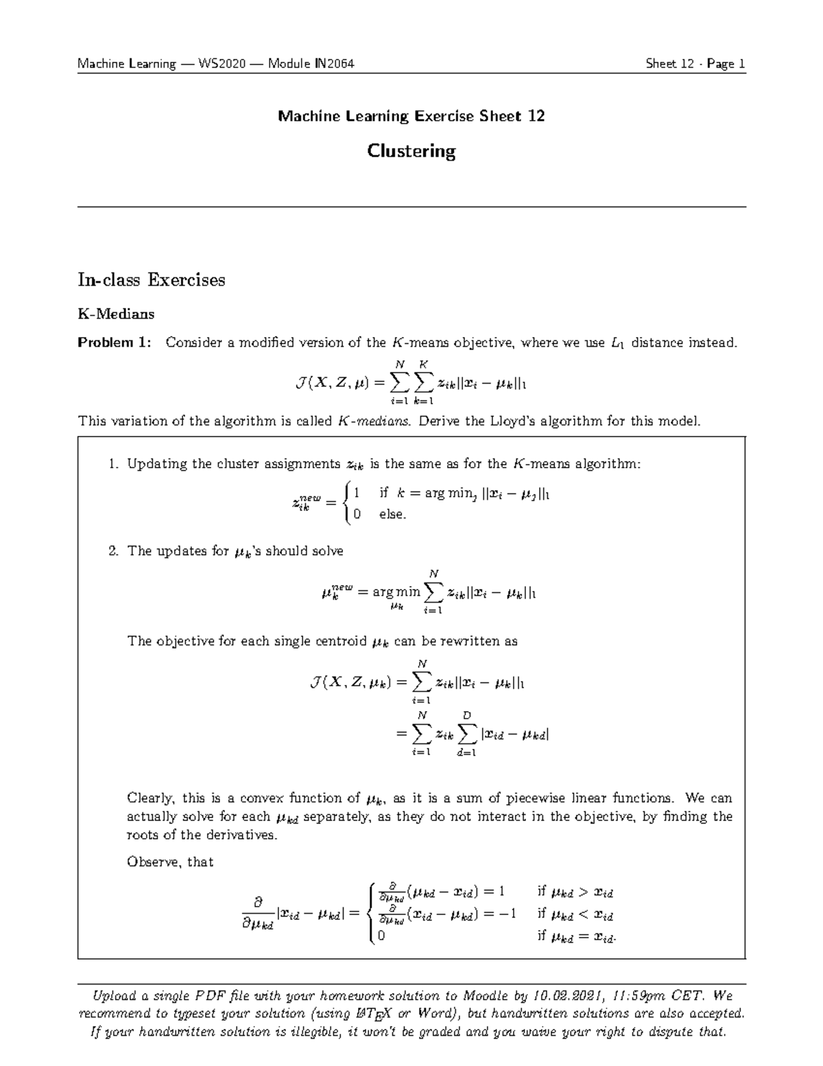 Exercise 12: Clustering Solutions for Machine Learning (ML201) - Document Preview