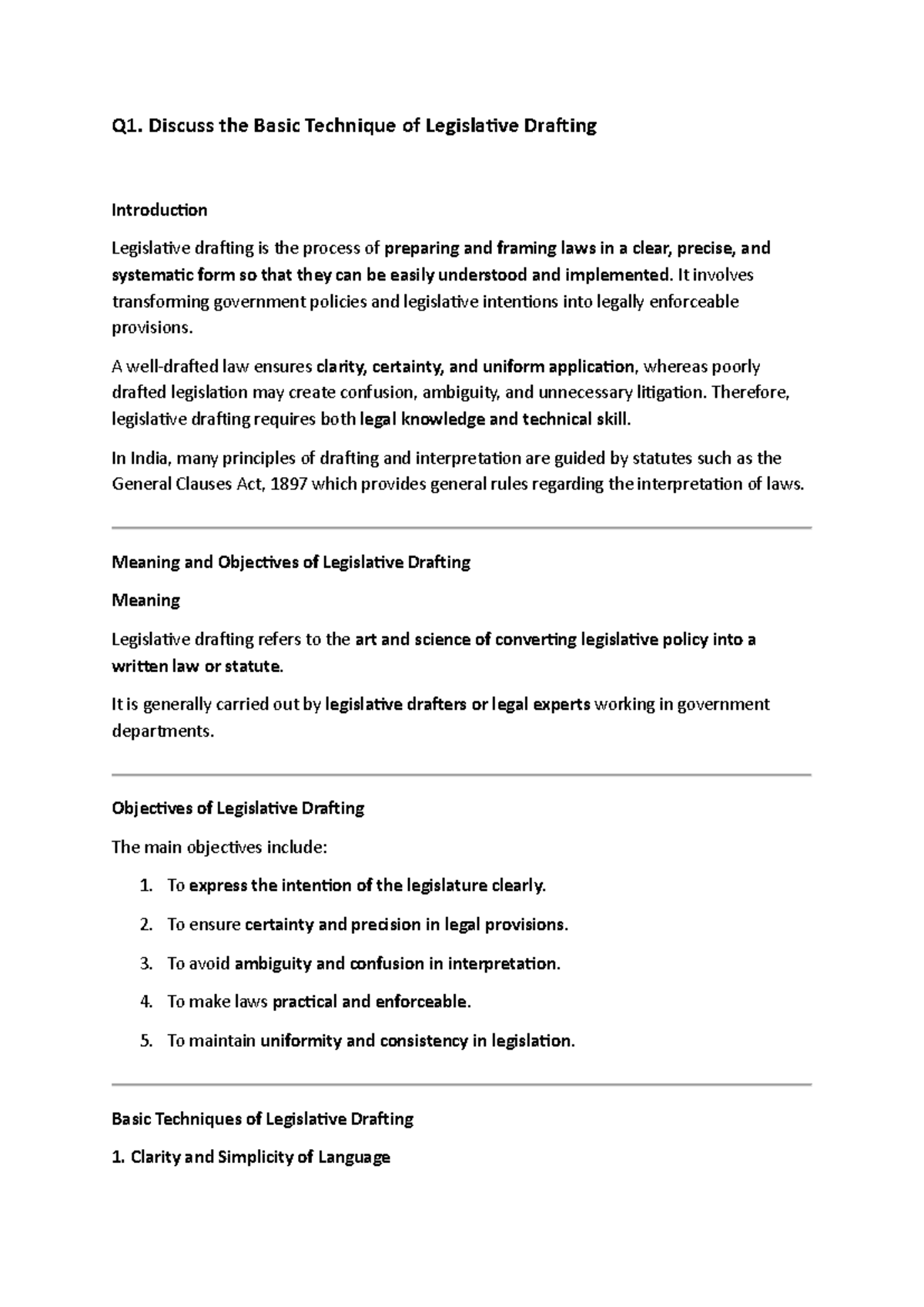 Skills of Legislative Drafting & Judgement Writing: Techniques and ...