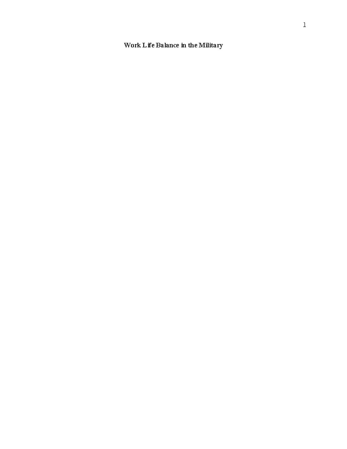 MLC White Paper: Enhancing Work-Life Balance for Military Families ...