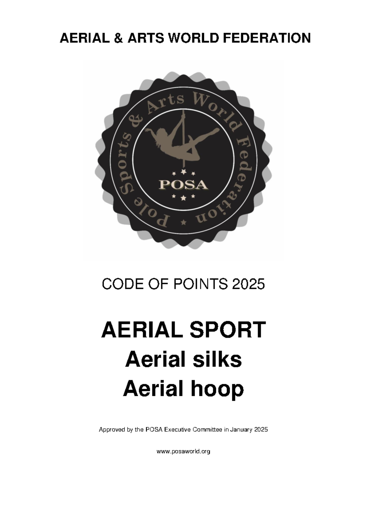 POSA AERIAL SPORTS CODE OF POINTS 2025: Official Regulations and ...