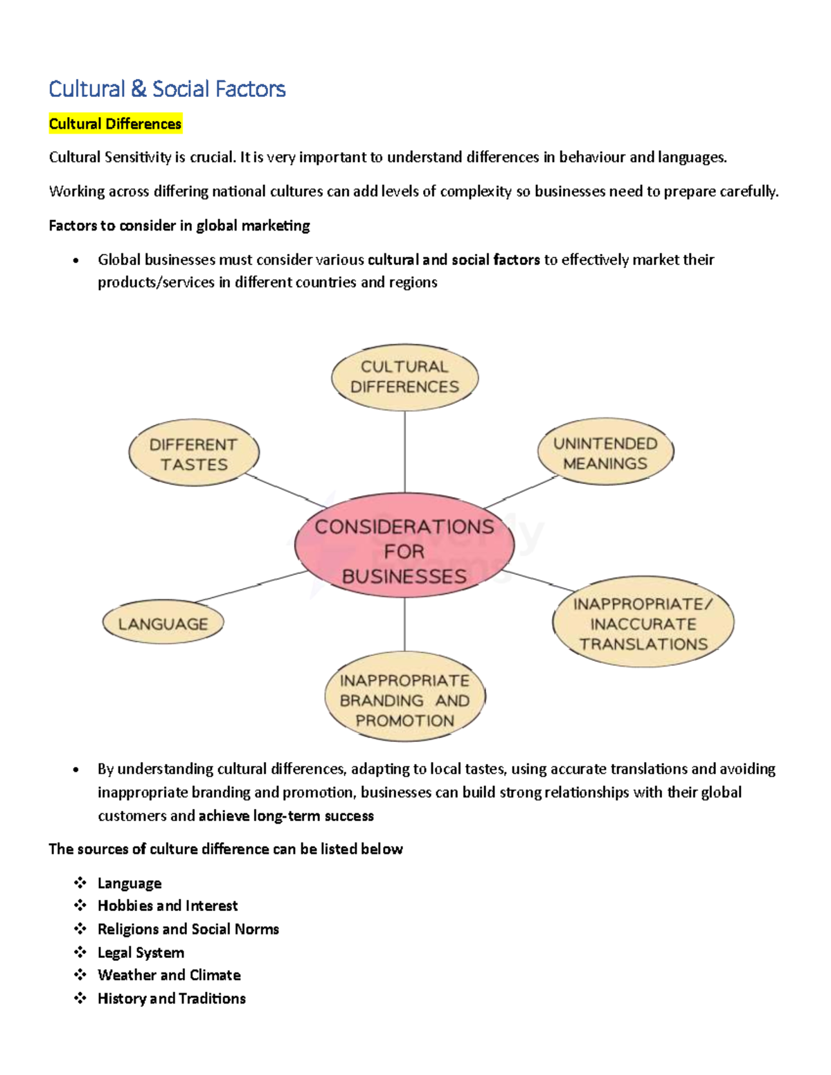 Cultural & Social Factors in Global Marketing 072619 - Studocu
