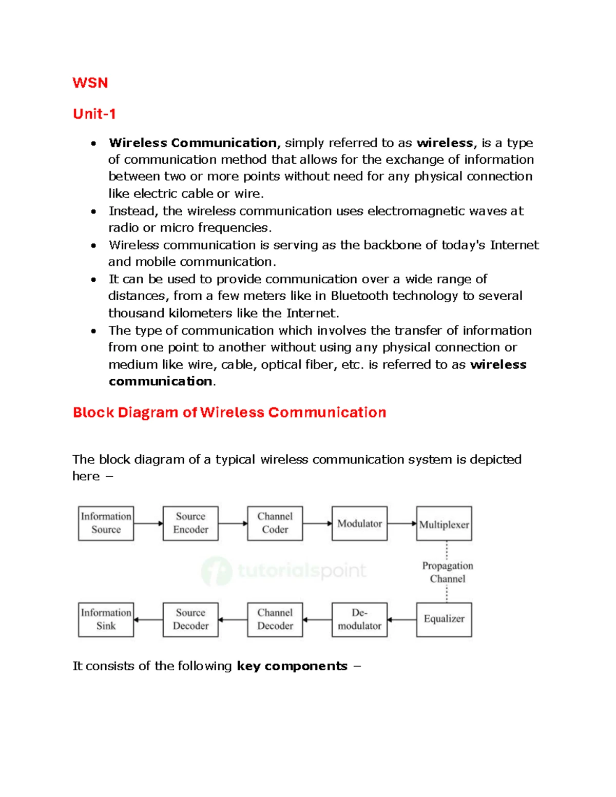 WSN UNIT-III - MAC Protocols Overview and Classification Notes - Studocu