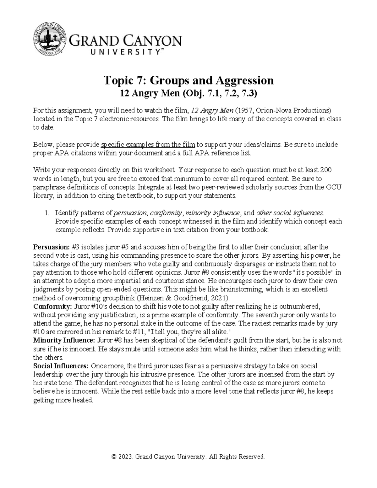PSY-362-RS-T7-12 Angry Men - Topic 7: Groups and Aggression 12 Angry ...