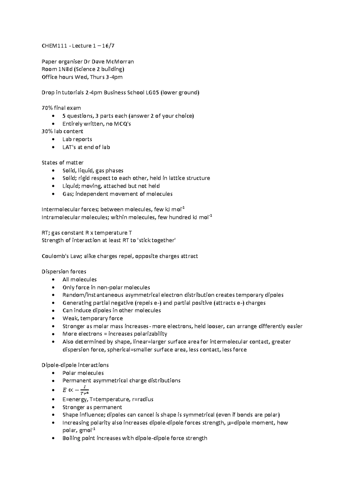 CHEM202 Laboratory Report: Alkylation of Benzene Experiment 3 - Studocu