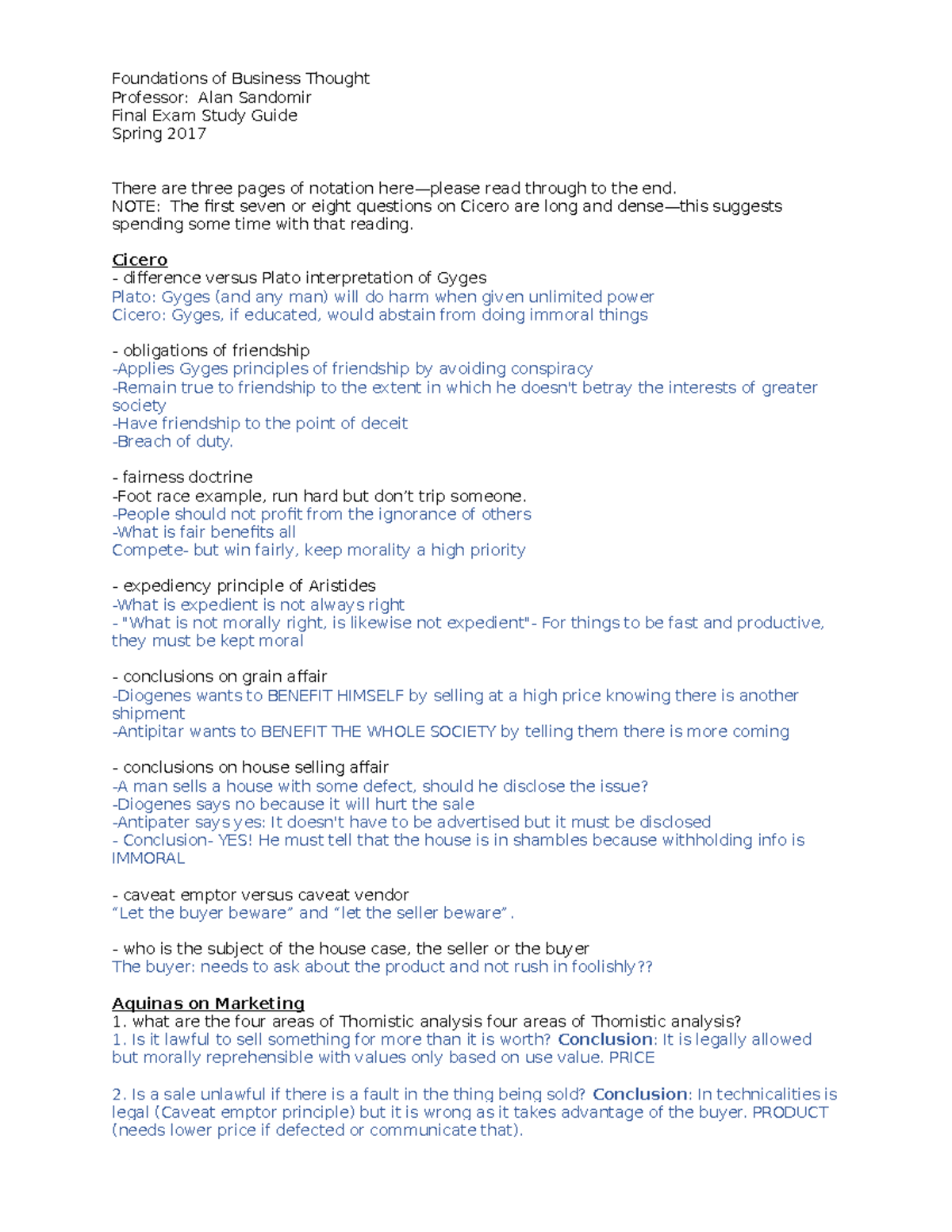 Final Exam Study Guide: Foundations of Business (BUS 101) - Studocu