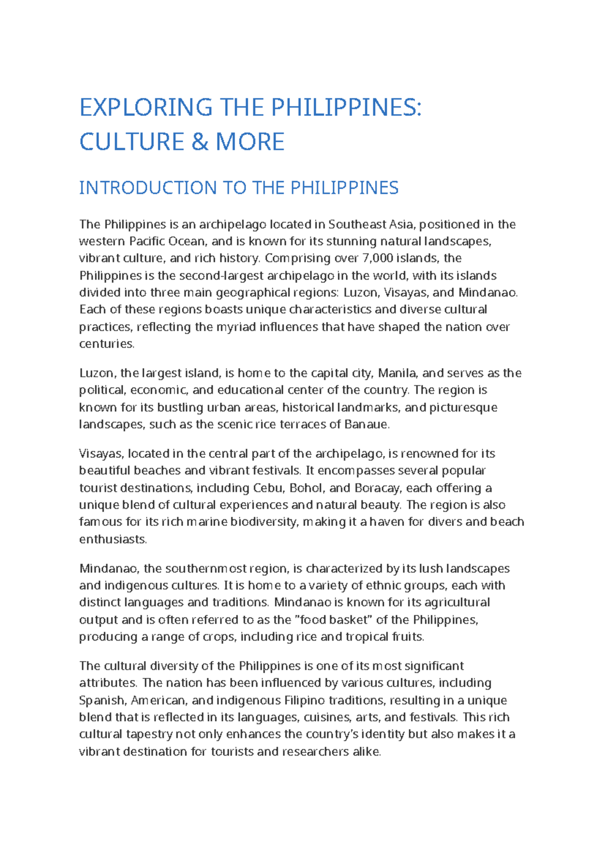 Exploring the Philippines Culture & More - EXPLORING THE PHILIPPINES ...