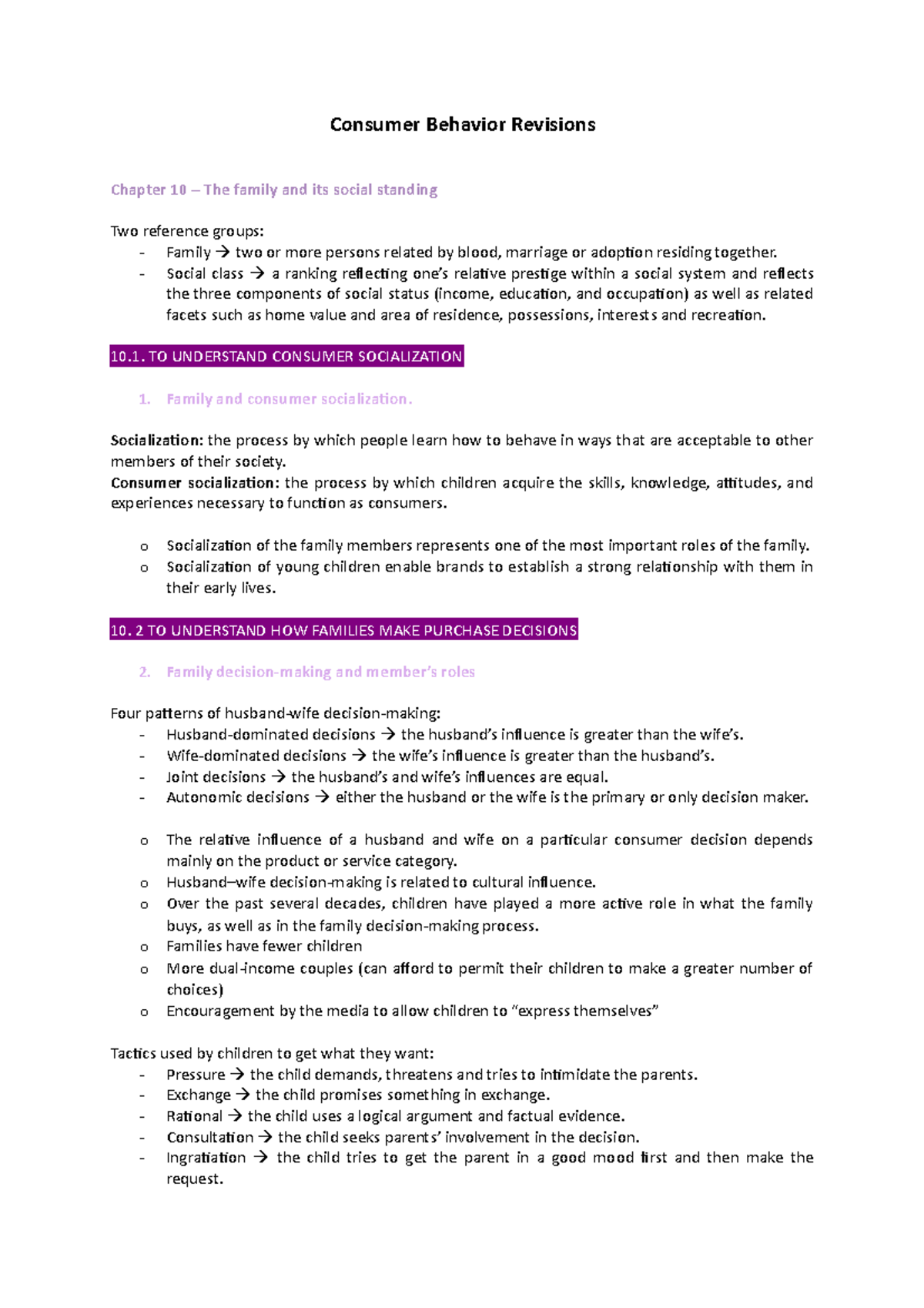 Consumer Behavior Final Exam Notes (CB 101) - Studocu