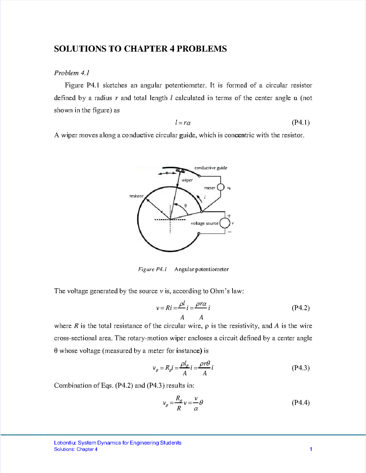 **System Dynamics for Engineering Students: Solutions Chapter 04 ...
