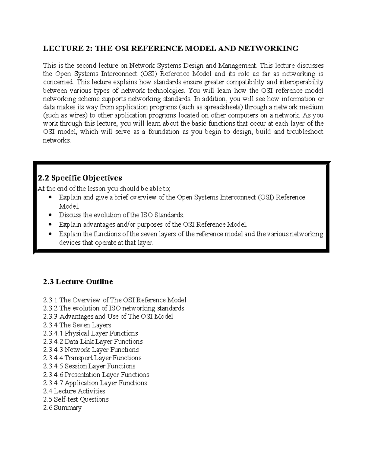 NSDM LECTURE 2: Understanding the OSI Reference Model in Networking ...