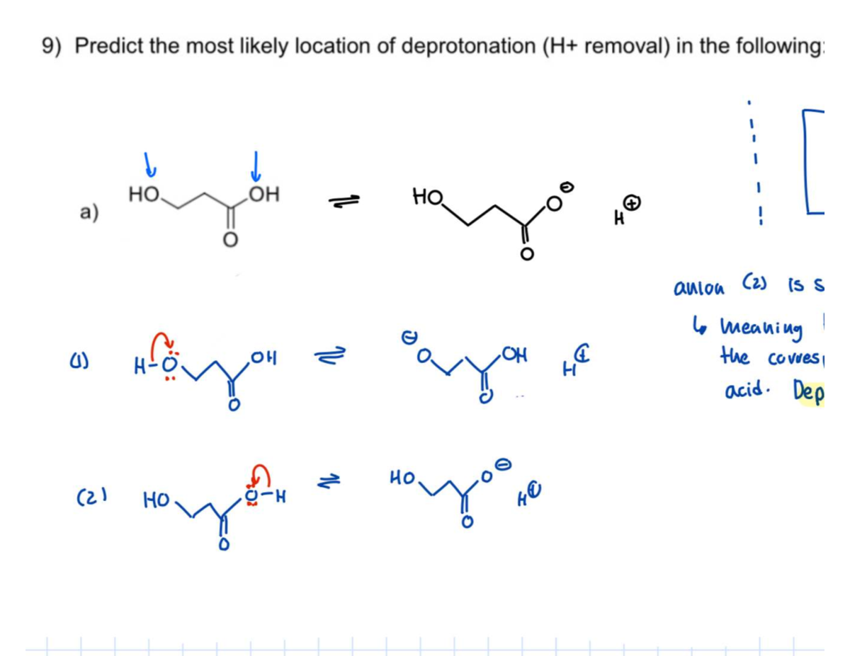 Orgo note 2 - Some solved problems. - CHM1321 - 9) Predict the most ...