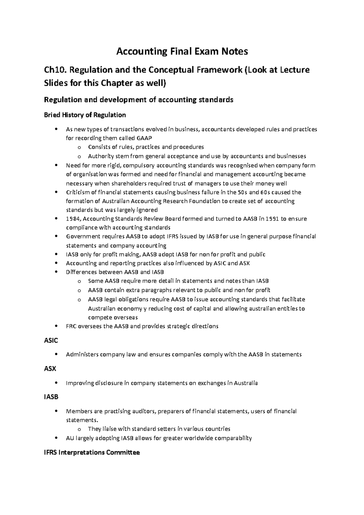Accounting Final Exam Study Guide: Key Concepts and Framework - Studocu