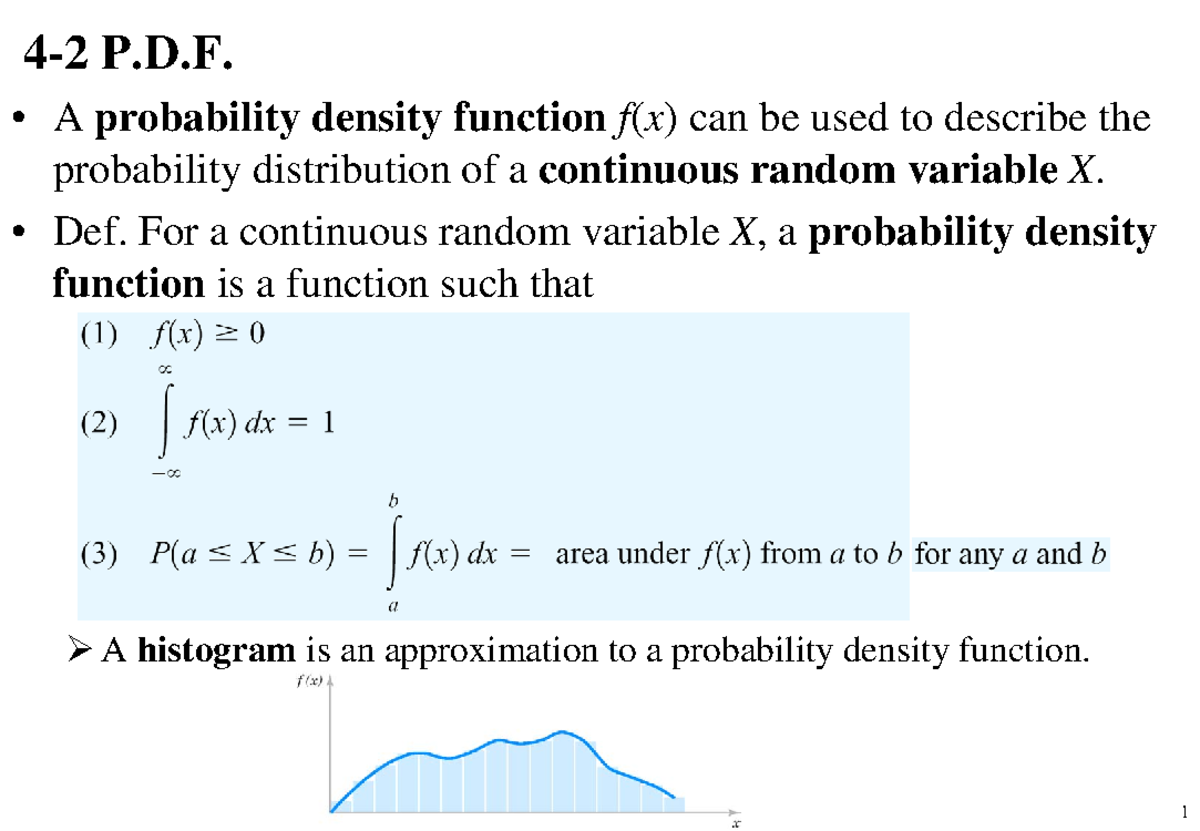 Chapter 4 Notes: Probability & Random Variables Overview (12130303 ...