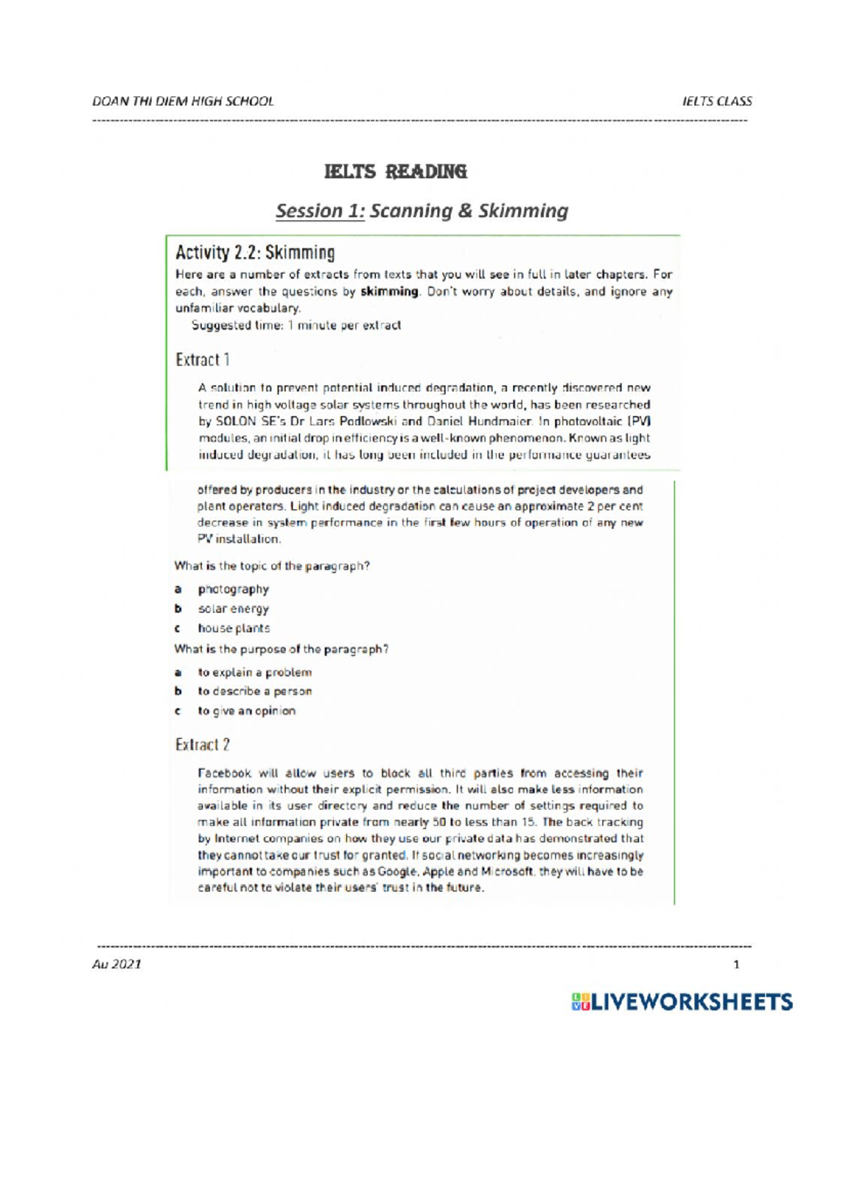 English Language Document - Study Notes and Resources - Studocu