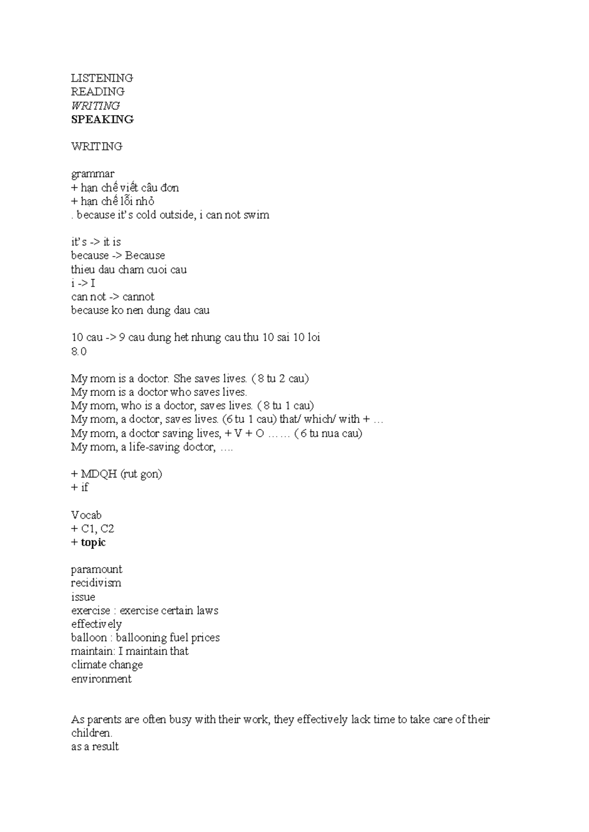 Writing DAY 1 Intro - Sec 3 Test 2 CAM 7 Transcript Analysis - Studocu