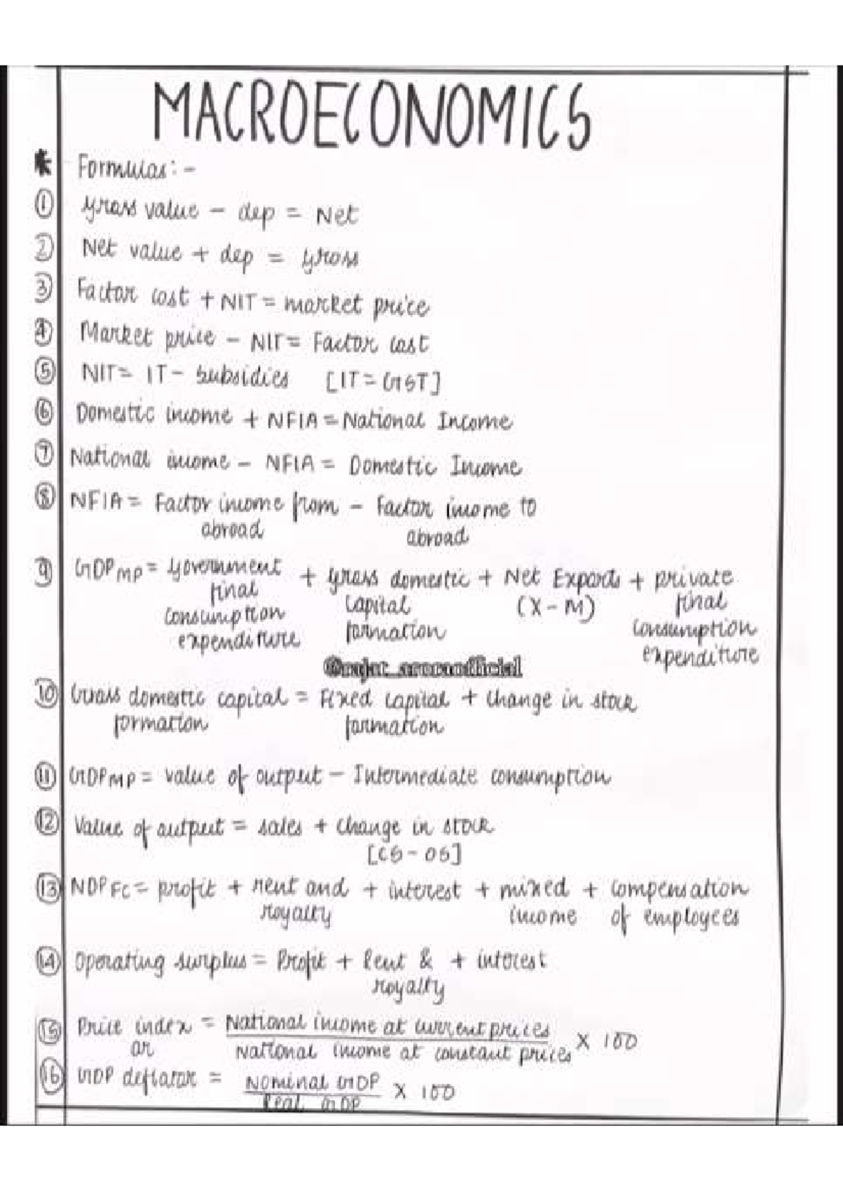 All Key Macroeconomic Formulas - MACRO I Summary Guide - Studocu