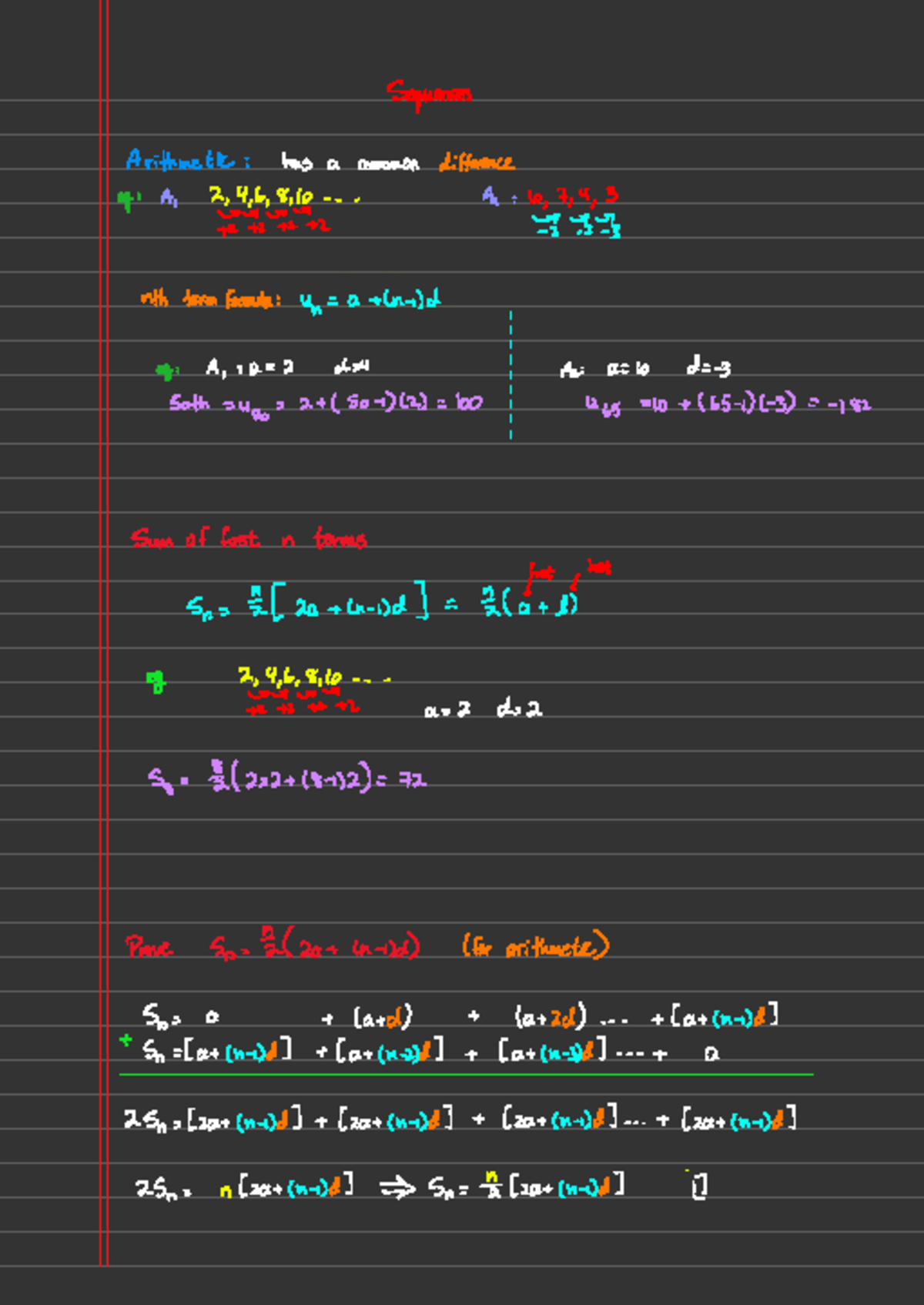 P2 Sequences and Series: Understanding Arithmetic and Geometric ...