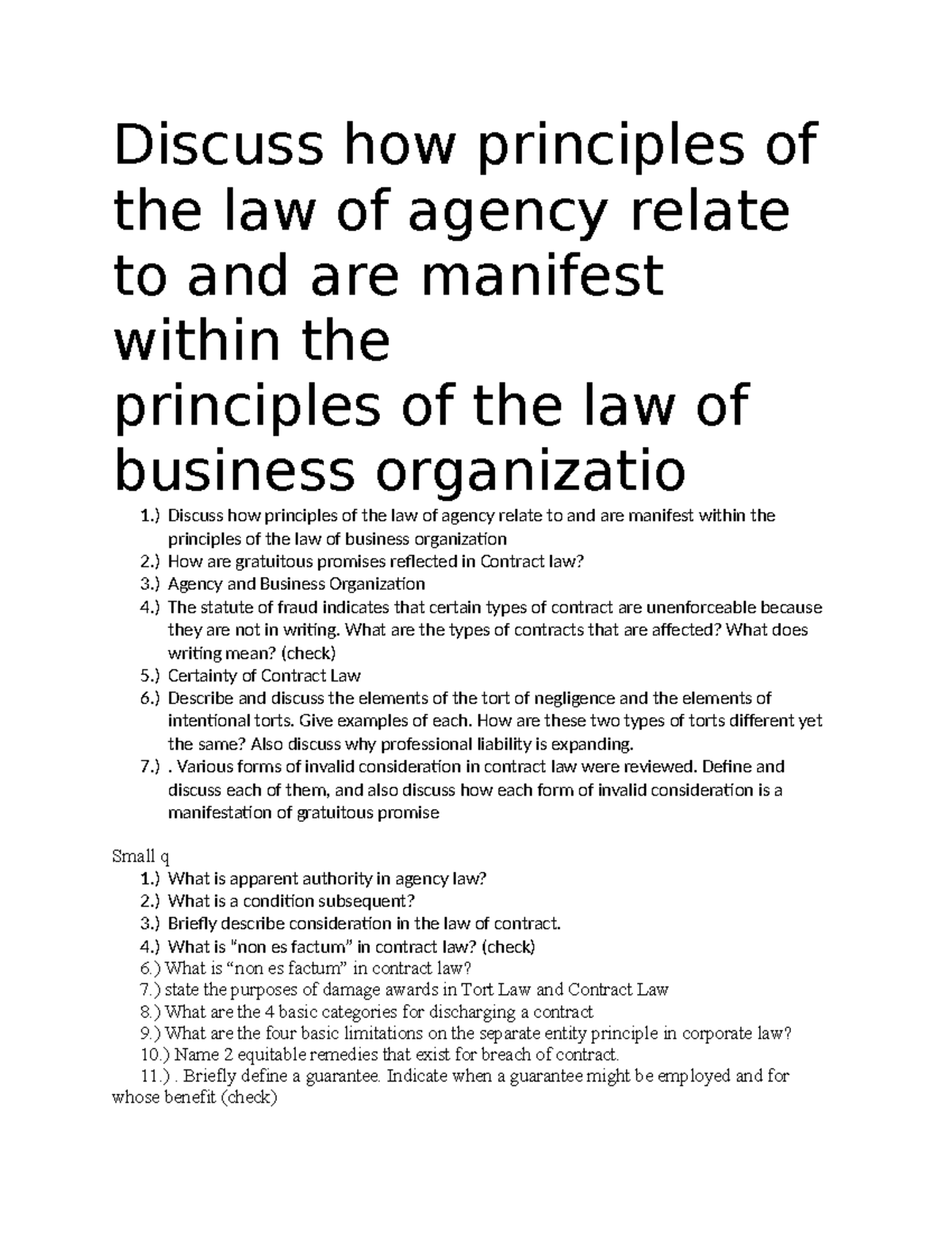 Cquestions omm law - wdwecvedqe evebvbfd - Discuss how principles of ...
