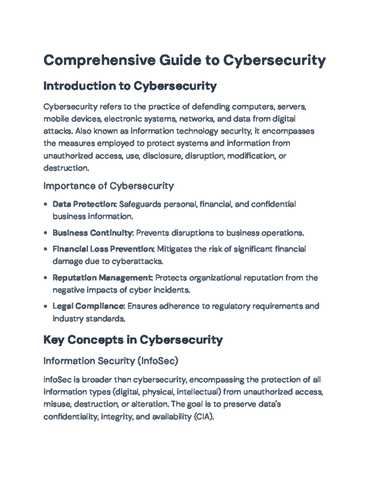 Comprehensive Guide to Cybersecurity Fundamentals and Best Practices ...