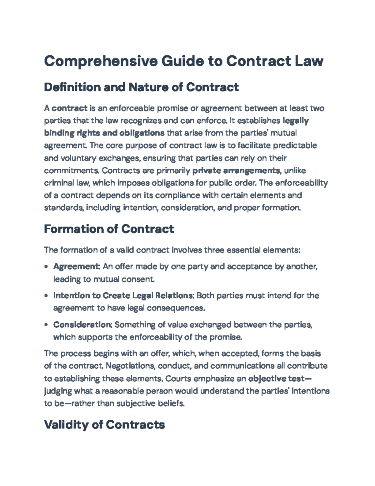 Comprehensive Guide to Contract Law: Formation, Terms & Enforcement ...
