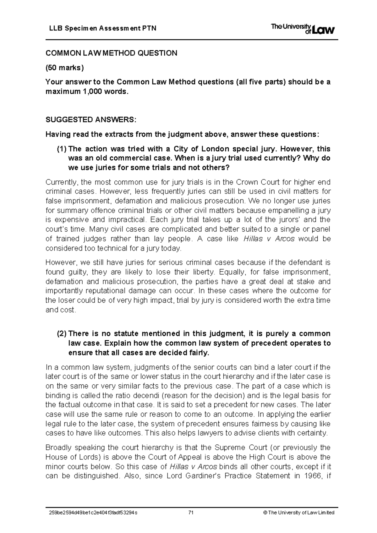 2425 CLME CE01 Common Law Method & Ethics Case Study Assessment - Studocu