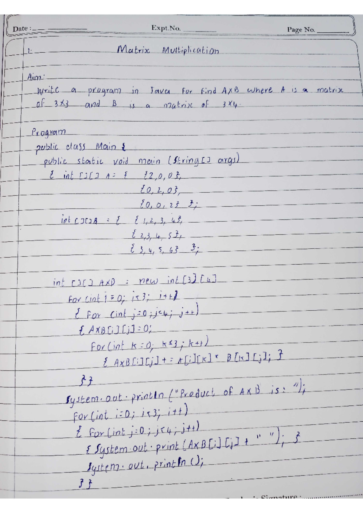 BCSL - 043 N - BCA Java Programming Lab Final Record and Programs - Studocu