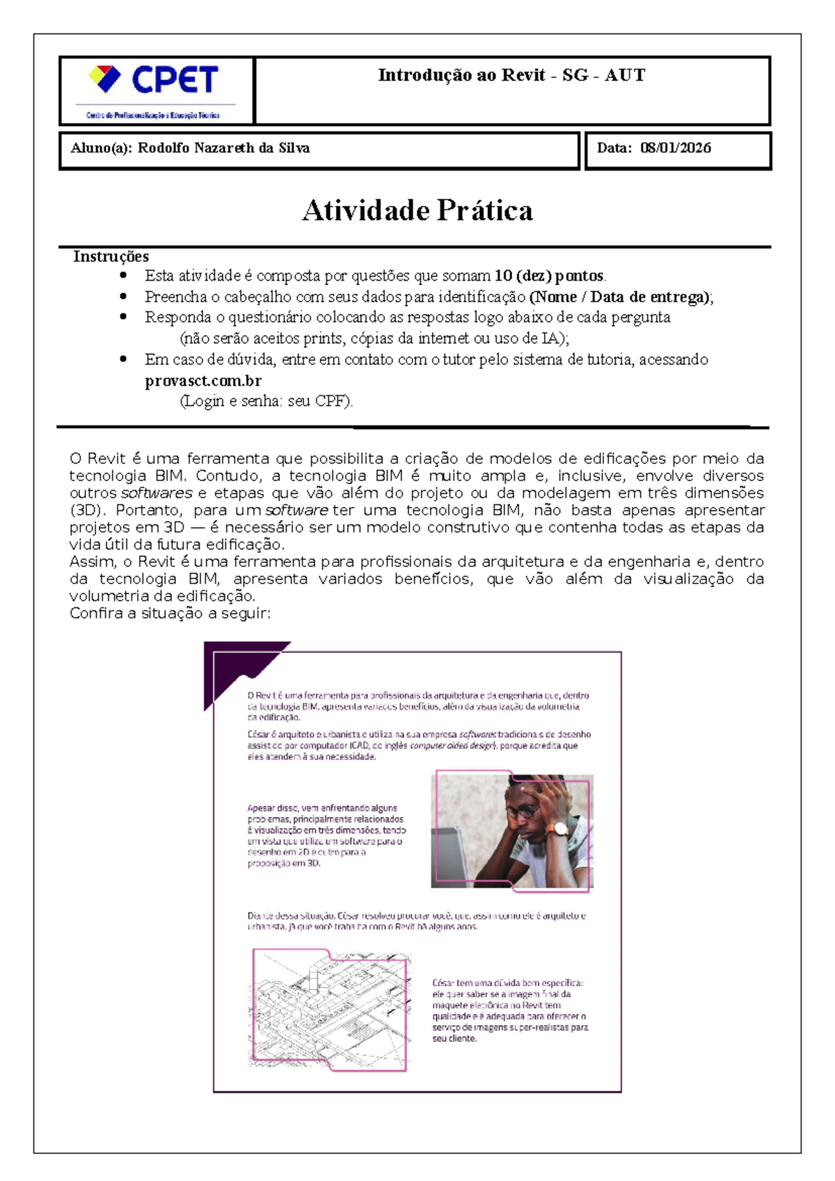 Atividade Prática I - Introdução ao Revit SG AUT - Studocu