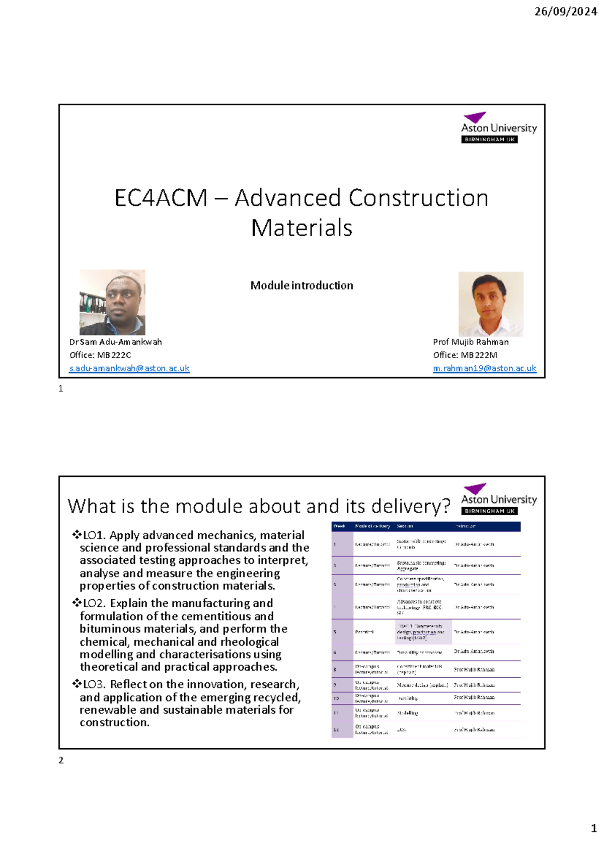 EC4ACM – Lecture 1: Understanding Sustainable Concrete & Cement - Studocu