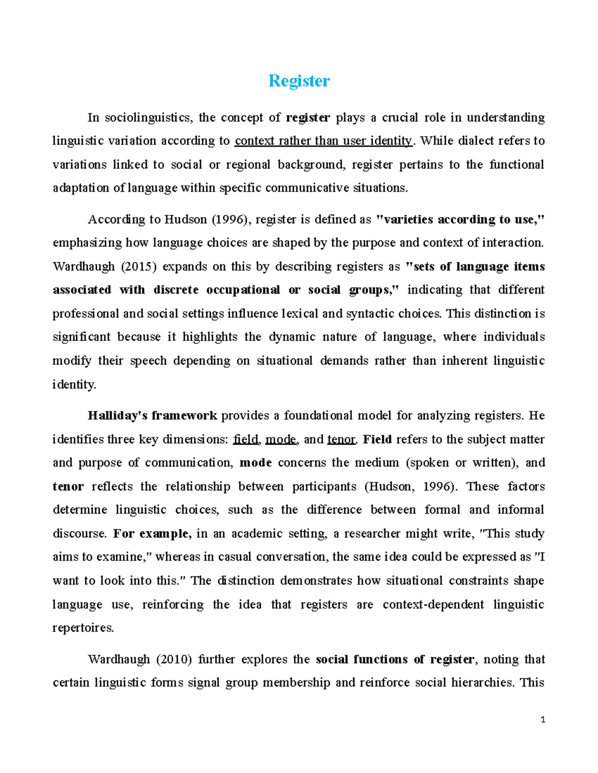 Understanding Arabic Diglossia: A Sociolinguistic Perspective ...