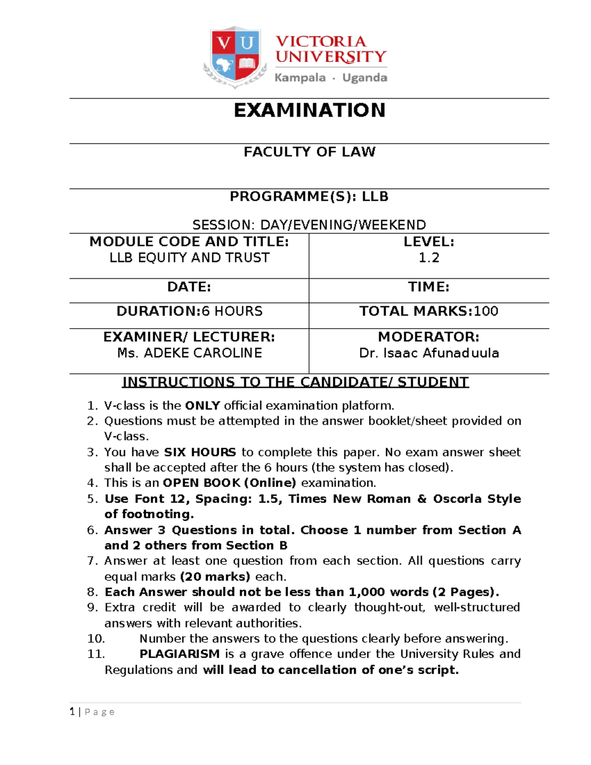 LLB Equity and Trusts Exam 2024: Comprehensive Study Guide - Studocu