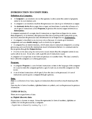 COMP 101: Overview of Computer Software and Its Categories - Studocu