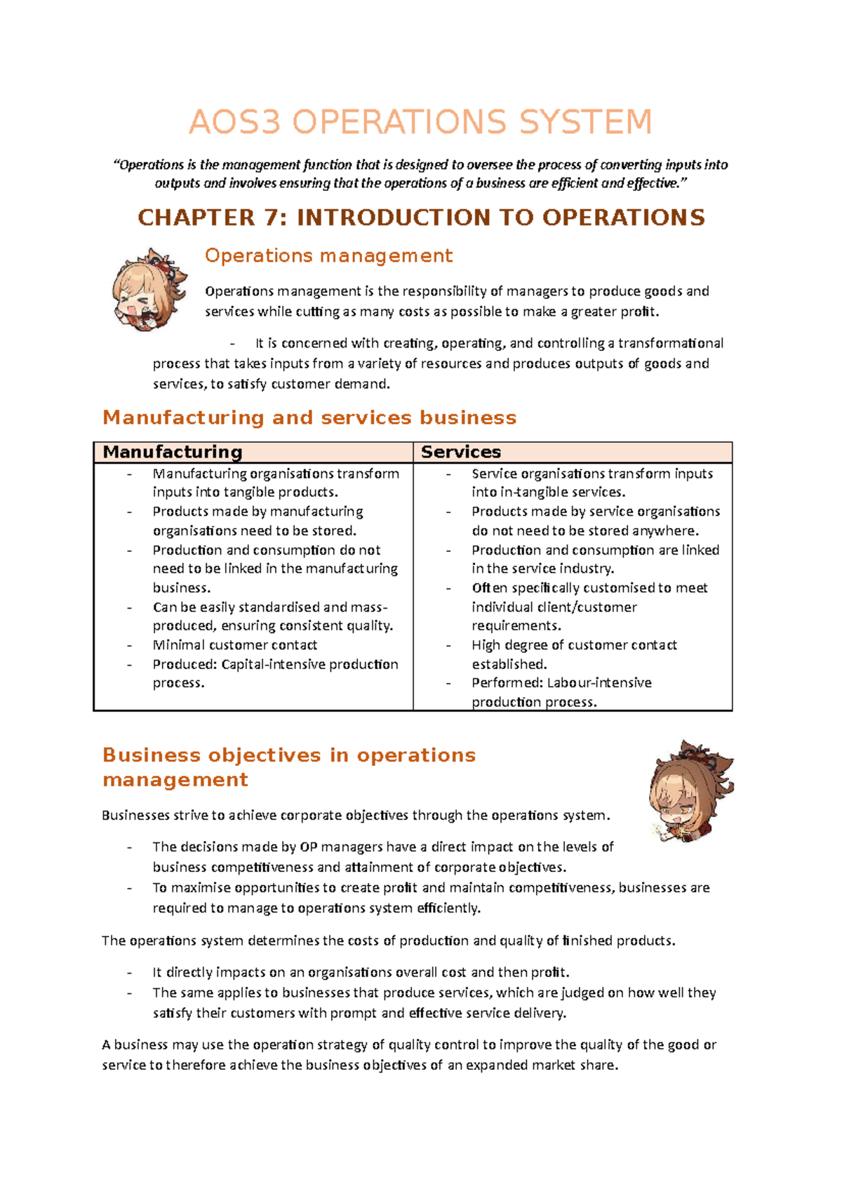 AOS3 Operations System - AOS3 OPERATIONS SYSTEM “Operations is the ...