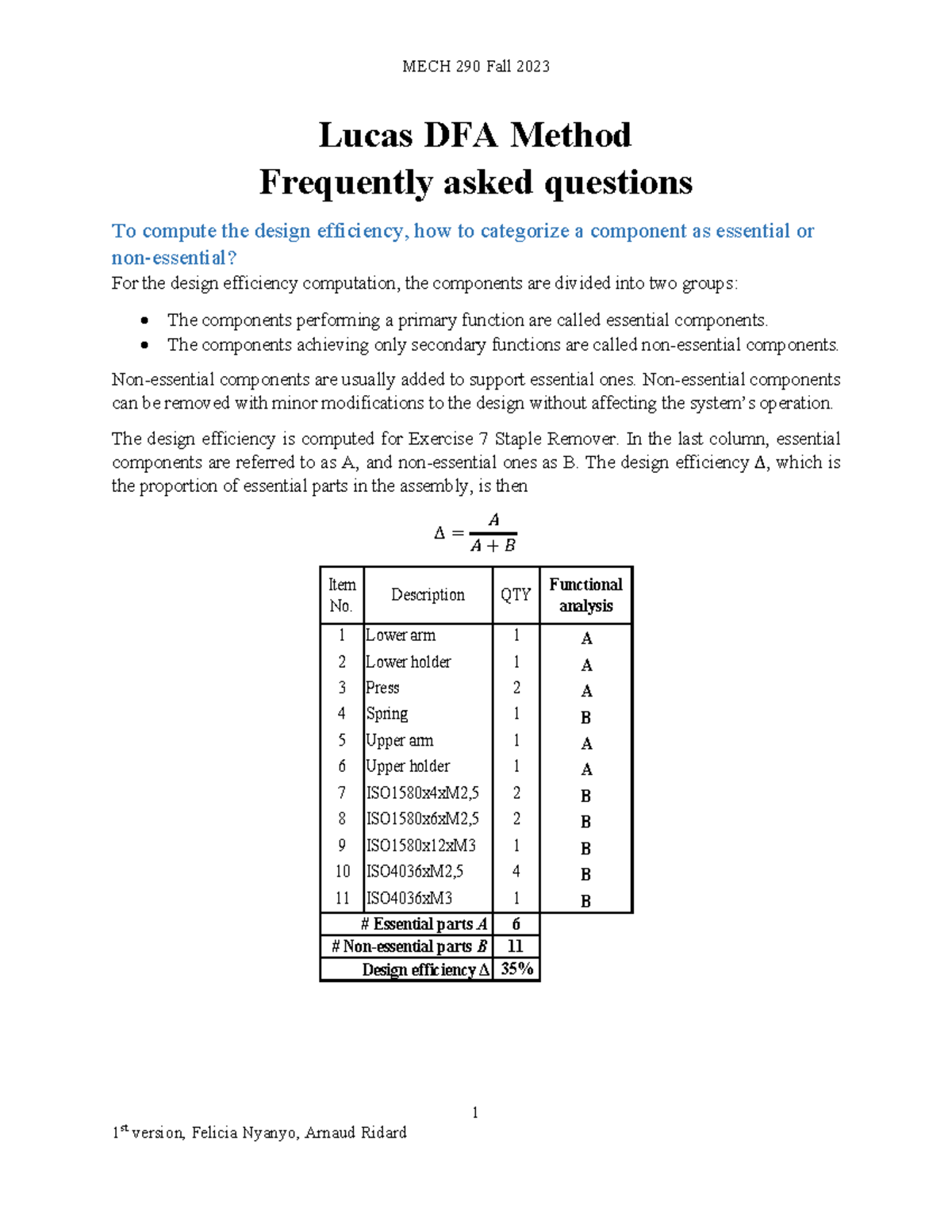Lucas DFA Method: FAQs and Analysis Insights FN AR - Studocu