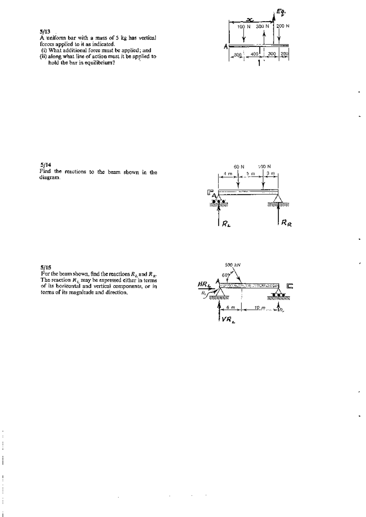Nonconcurrent Forces Analysis: Eq. 100 N 300 N 200 N - Studocu