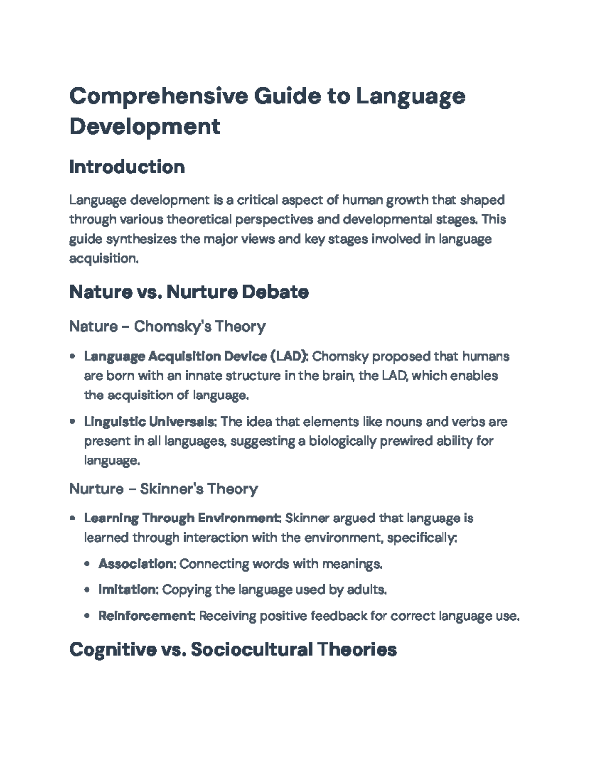 Comprehensive Guide to Language Development: Theories & Stages ...