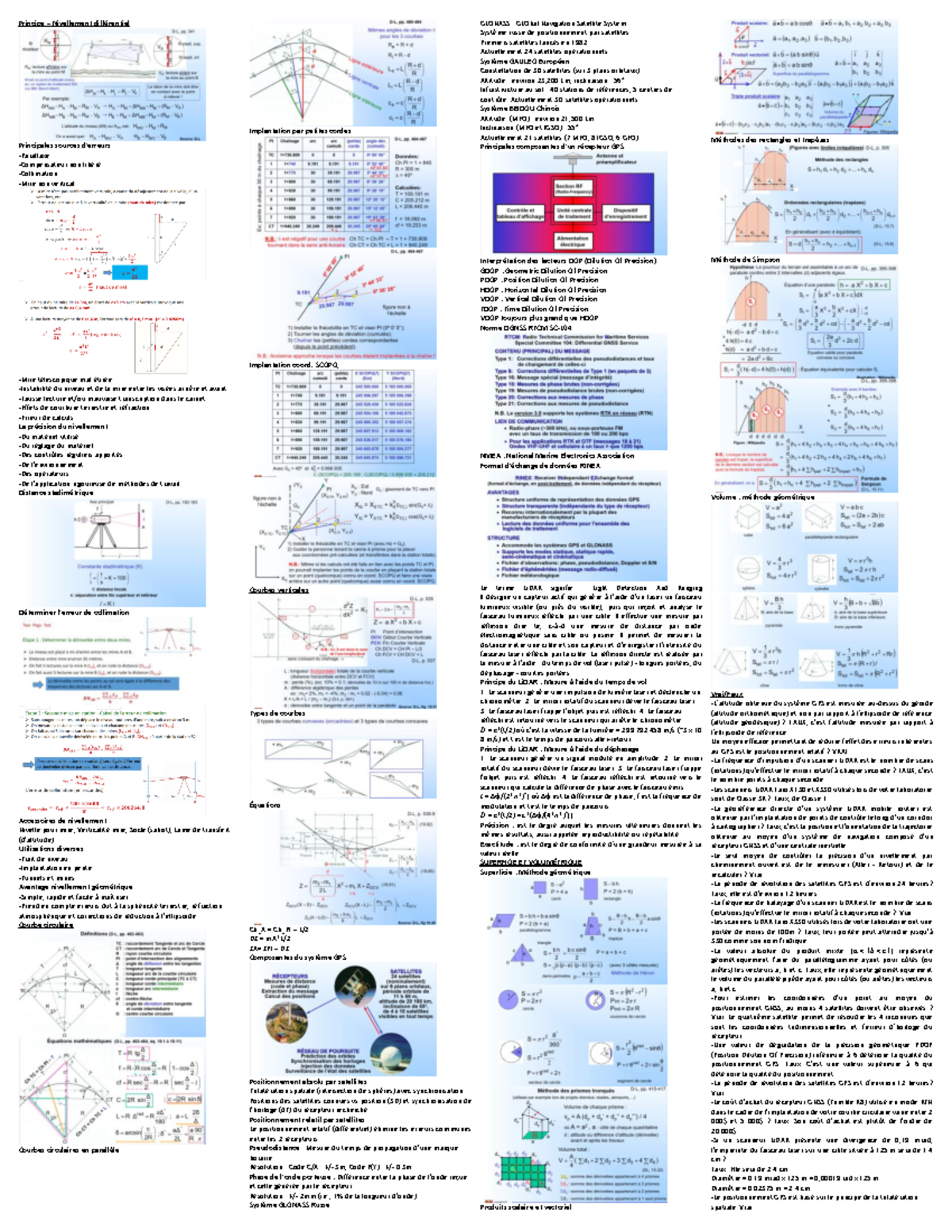 Feuille de Notes - Examen Final - Nivellement Différentiel - Studocu