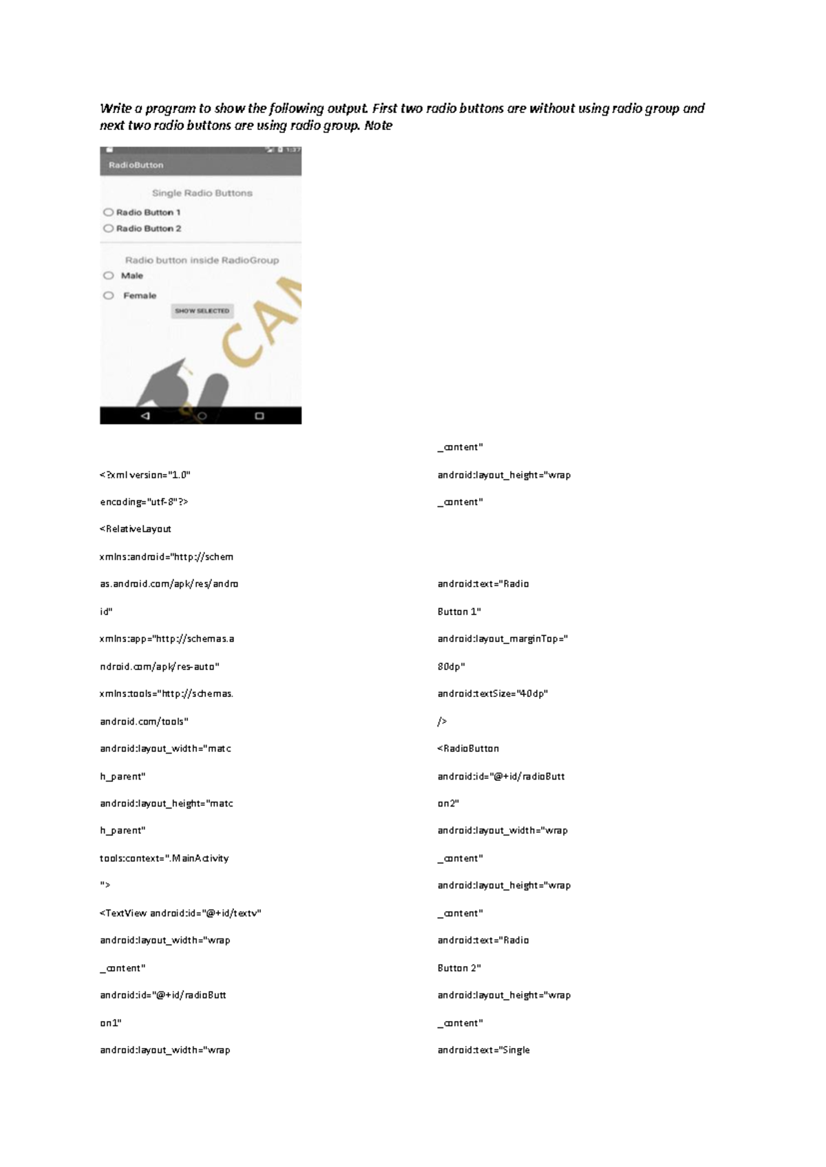 MAD 123 - Lecture Notes on Android Programming Concepts and Examples ...