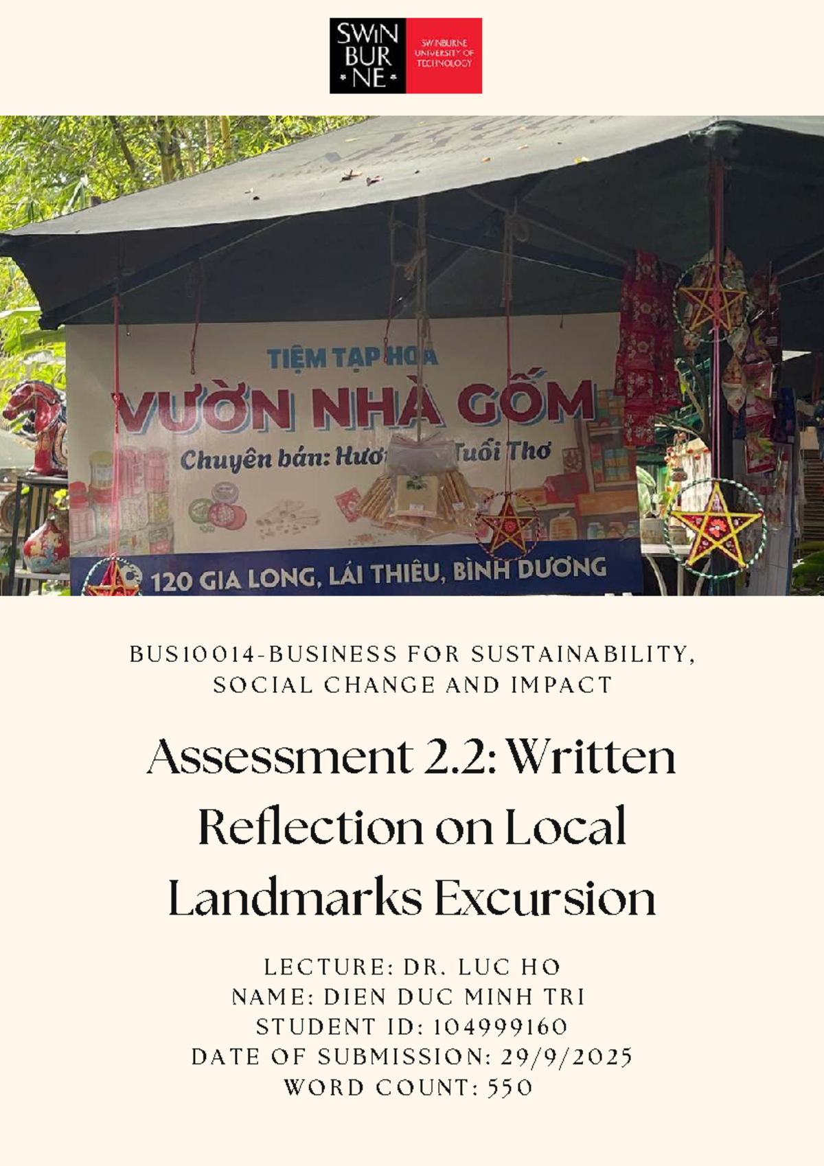 Assignment 3 SDG - SWIN SWINBURNE BUR UNIVERSITY OF TECHNOLOGY O the A NE  the with him hen ange - Studocu