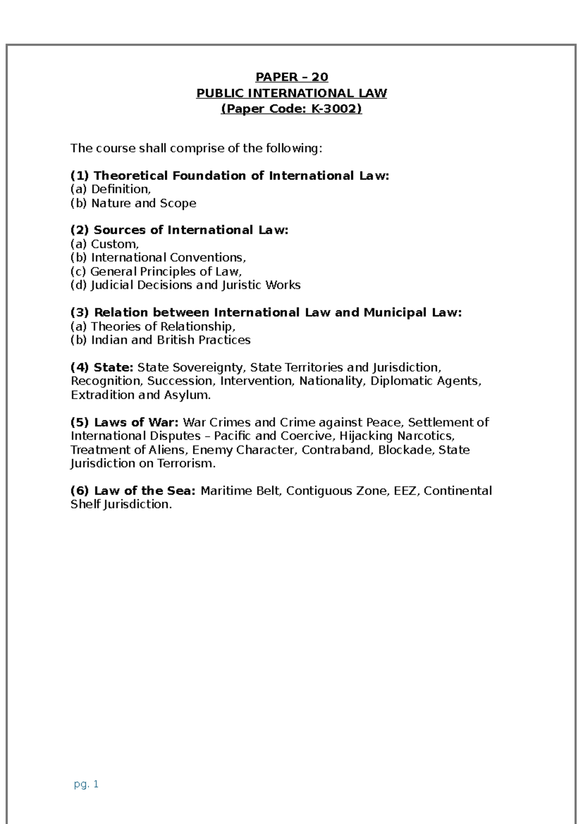 Public International Law Overview & Key Concepts (K-3002) - Studocu