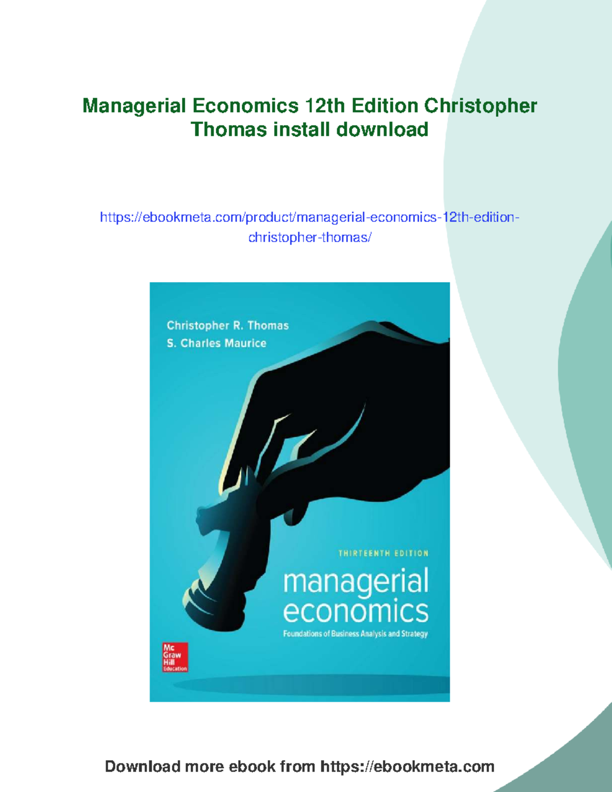 Managerial Economics: Foundations of Business Analysis and Strategy