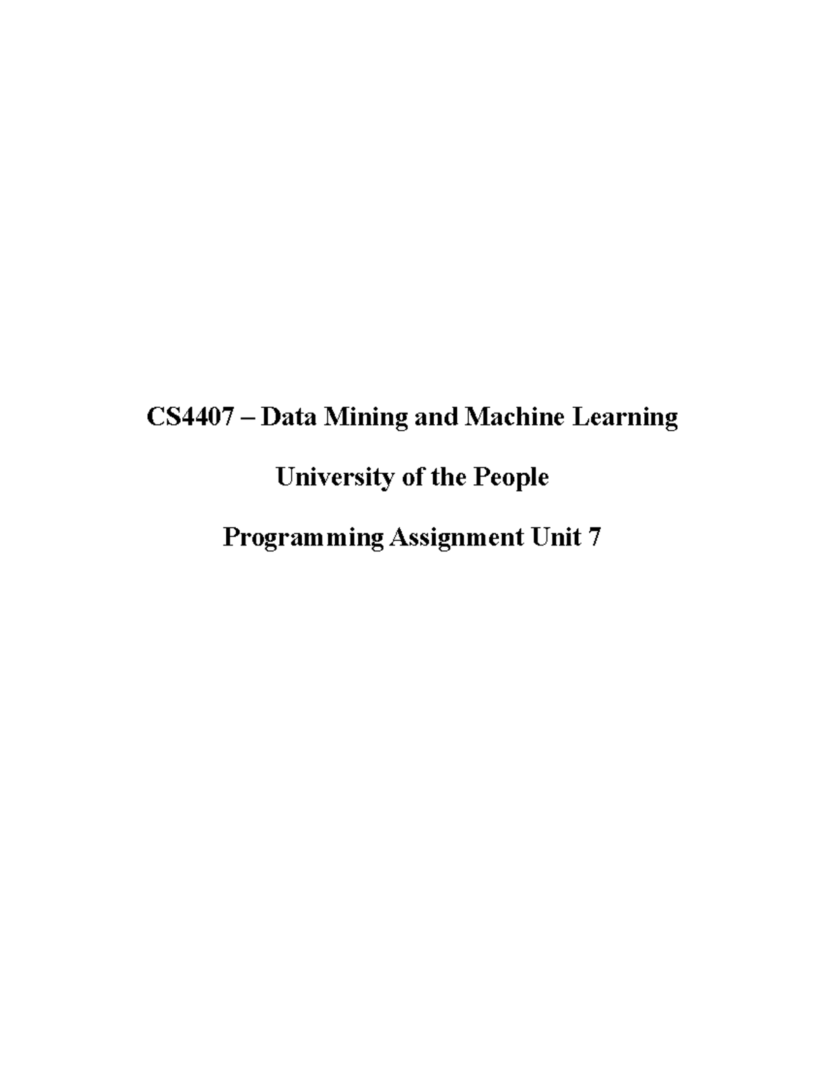 CS4407 - Neural Network Development: Iterative Experimentation in Unit ...