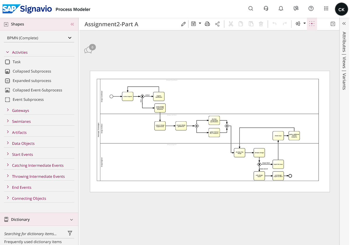 Assignment 2: Process Modeler Shapes and Design Coordination - Studeersnel