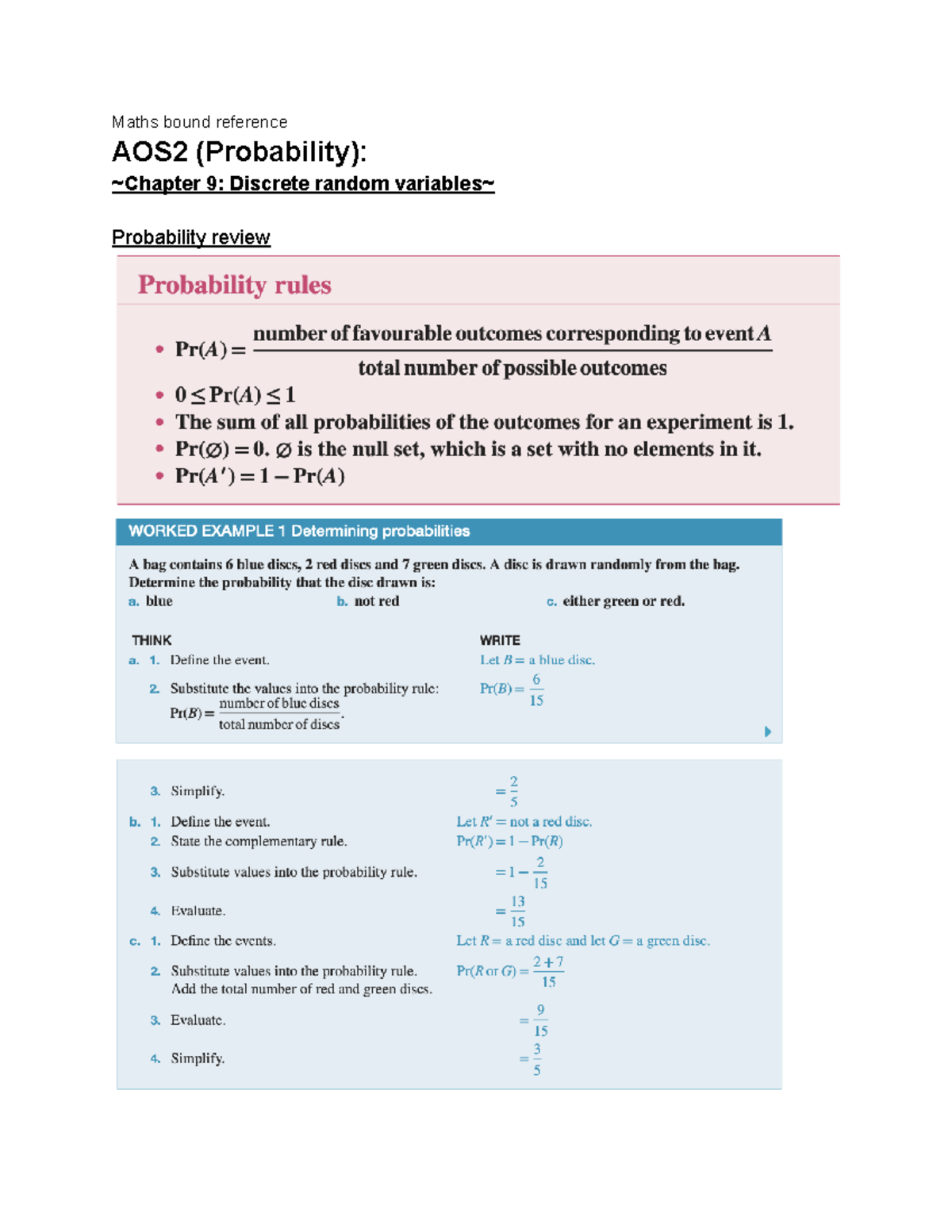 Maths bound reference Probability - Maths bound reference AOS2 ...