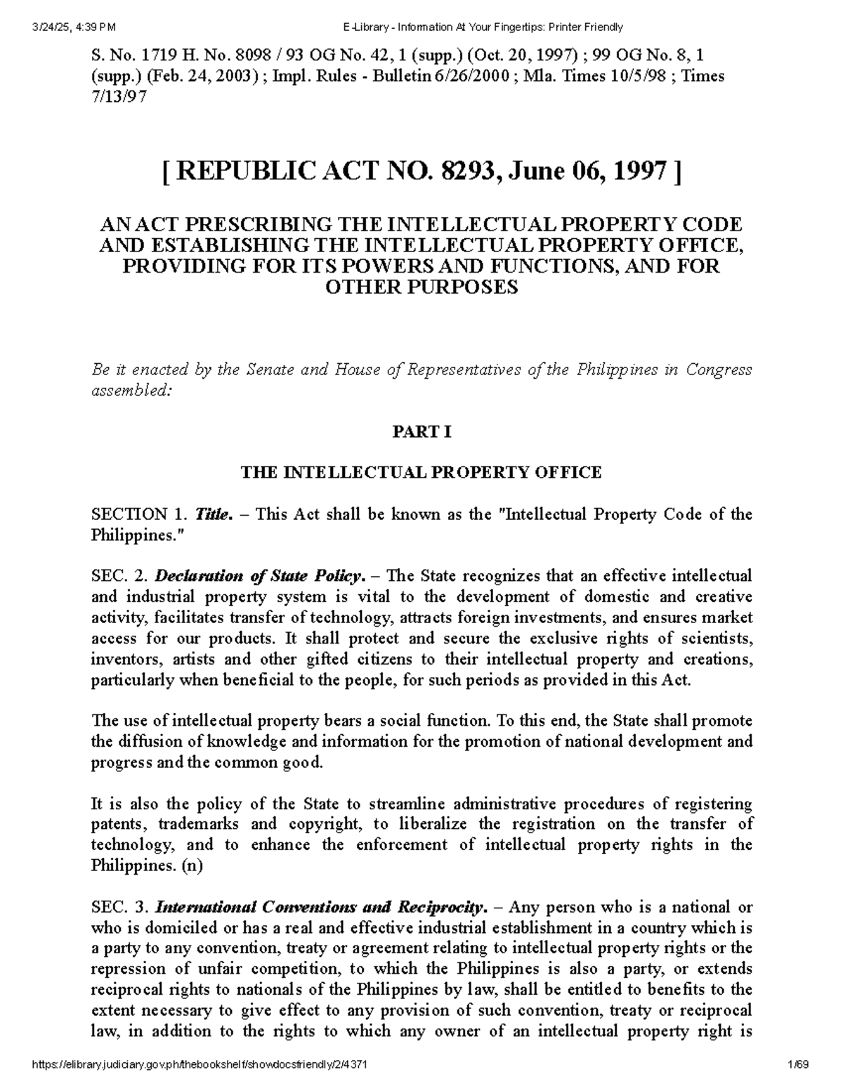 Intellectual Property Code of the Philippines: RA 8293 Explained - Studocu