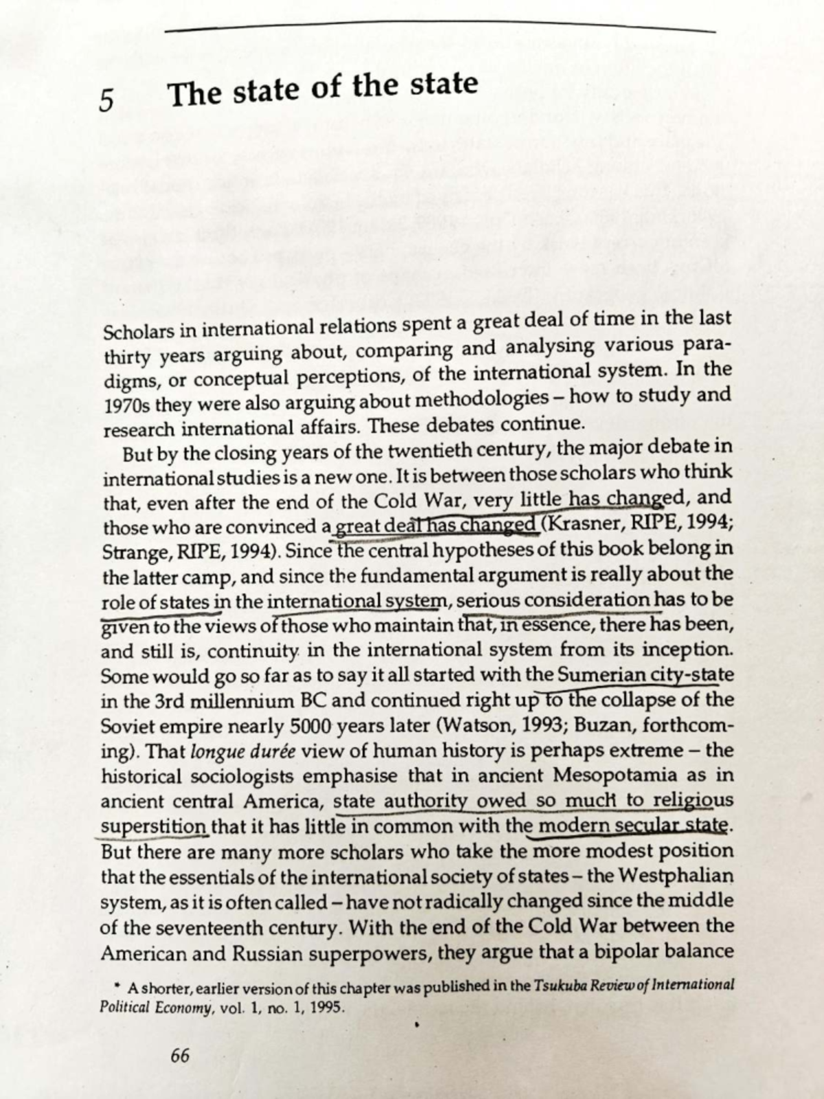 The State of the State: Analyzing International Relations Post-Cold War ...