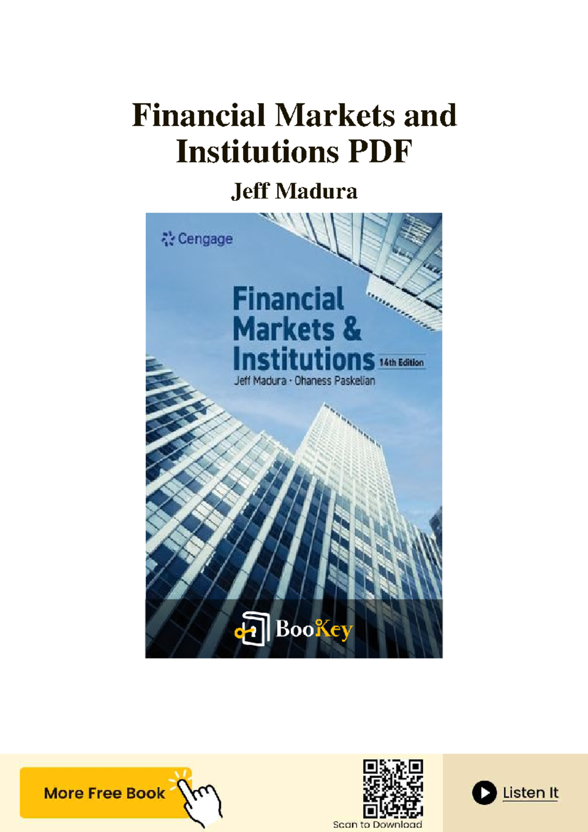Financial Markets and Institutions Overview - Jeff Madura PDF - Studocu