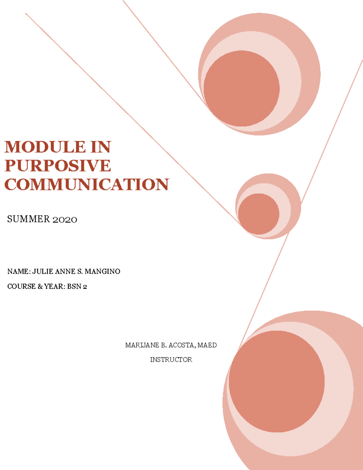 GE 5 Purposive Communication Module: Key Concepts and Guidelines - Studocu