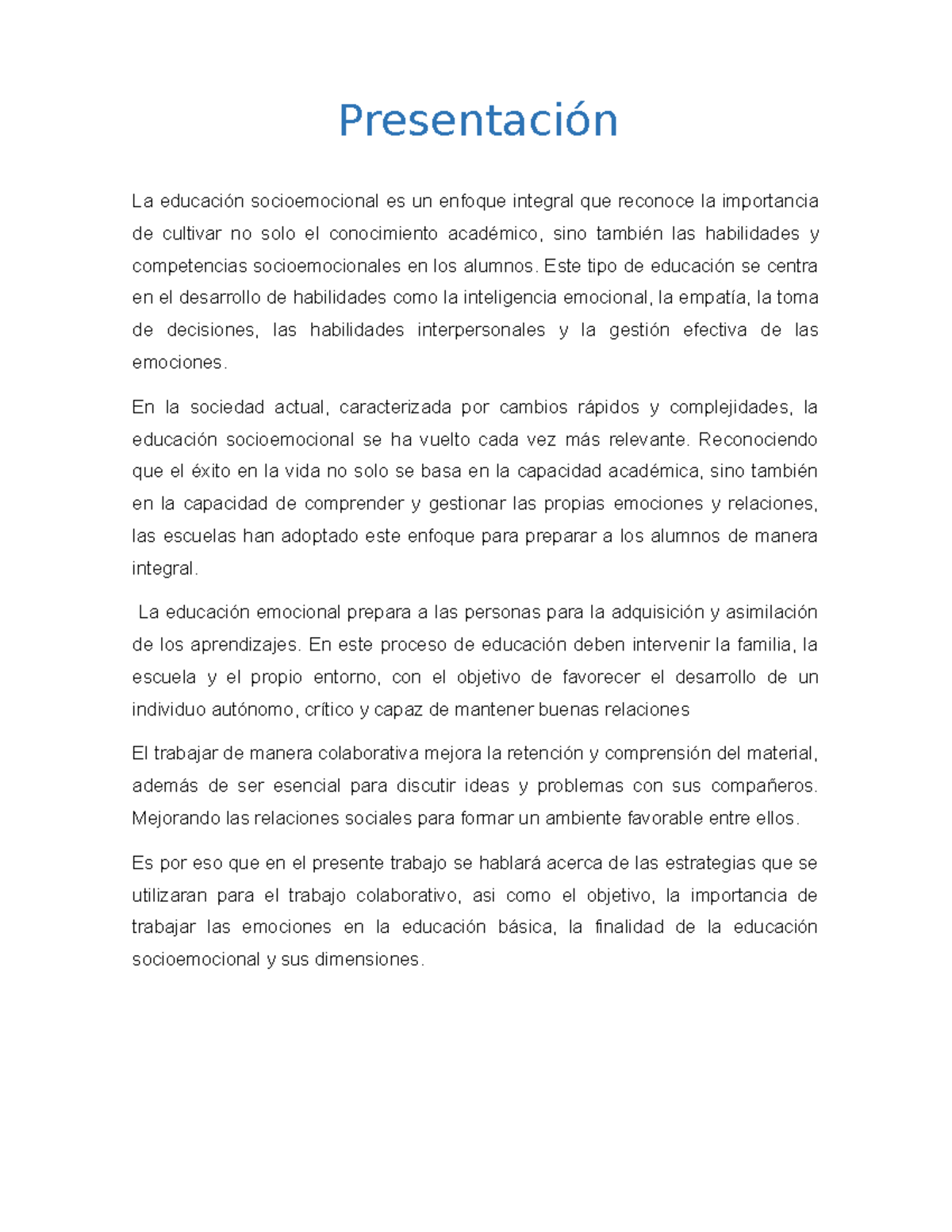 Estrategias para Favorecer la Educación Socioemocional en el Aula - Studocu