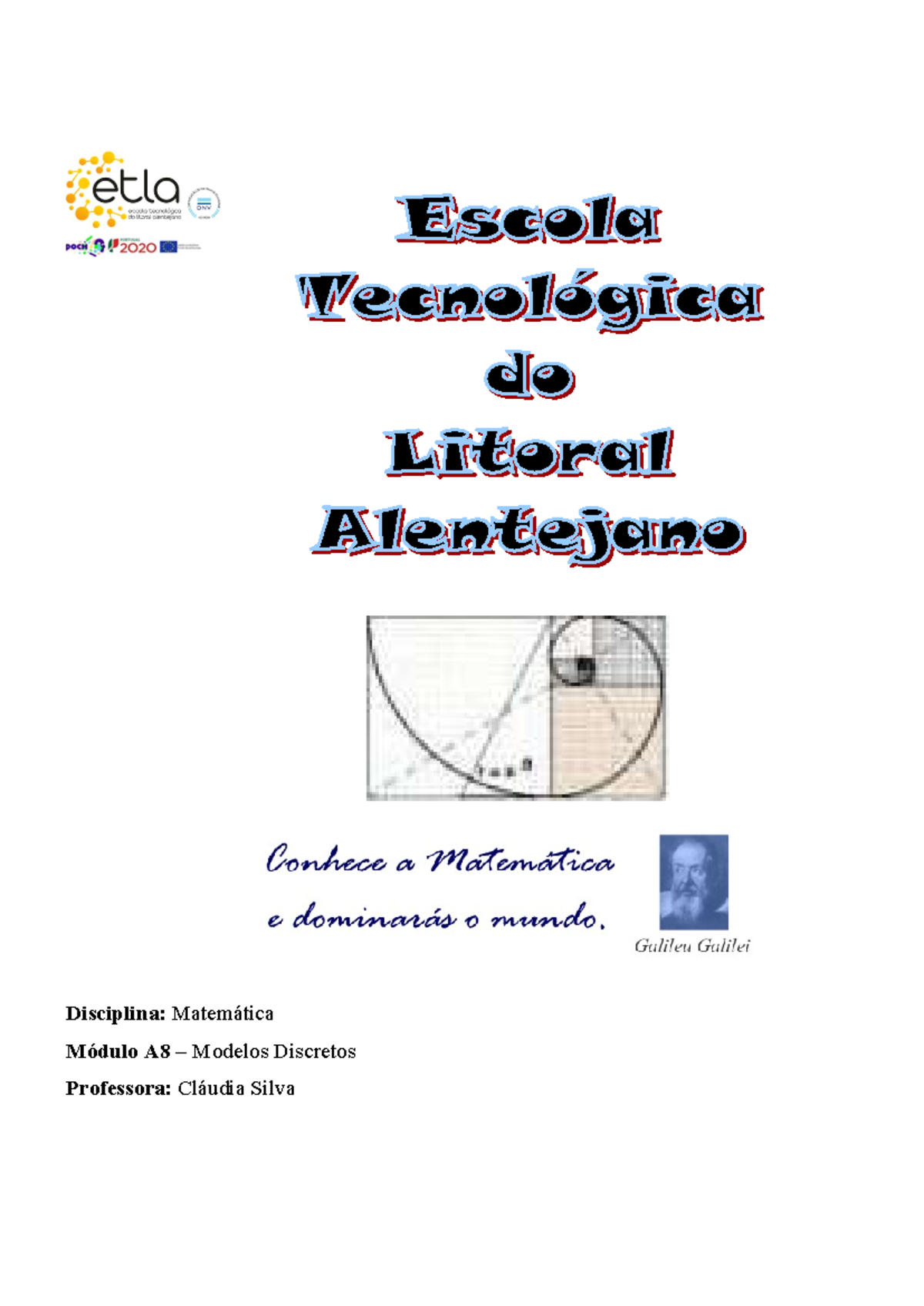 Manual - Módulo A8: Modelos Discretos em Matemática - Studocu